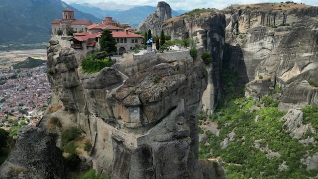 meteora greece monasteries and mountains drone flights