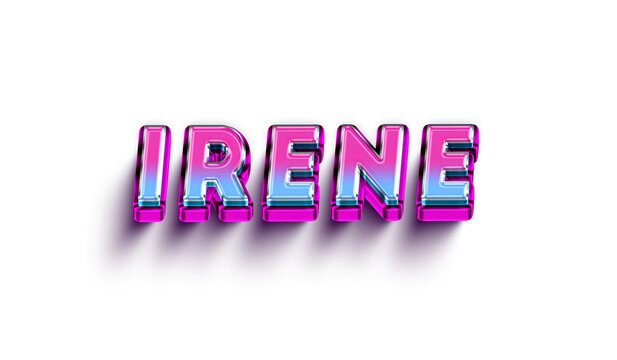 Irene Colorful 3d Abstract Text name