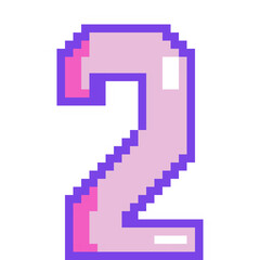 Fototapeta premium Pixelated Number