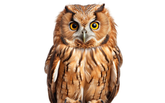 Majestic Owl Perch on transparent background