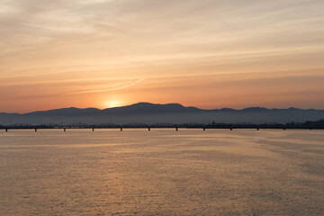 日の入り直後の夕焼け