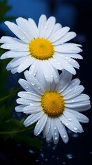 Obraz premium daisy on a black