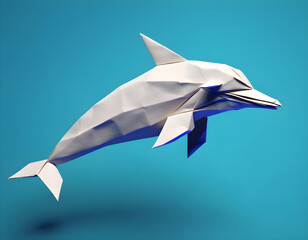 origami dolphin - paper handcraft - generative AI