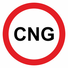 No transit transport CNG, no entry for CNG vehicles, roadsign, traffic sign, vector