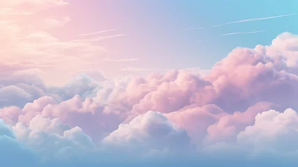 Poster clouds are pastel gradient abstract sky background © Yuwarin