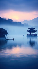 Chinese -style garden landscape. Free picture