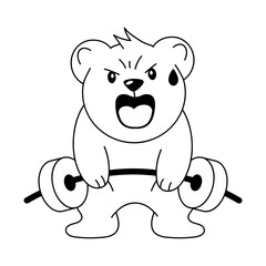 Weightlifting Bear