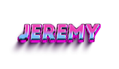 Jeremy Colorful 3d Abstract Text name