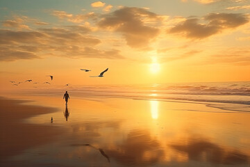 Fototapeta premium sunset over the sea