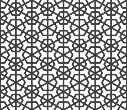 PNG seamless pattern. Transparent Background illustration. Seamless girih pattern. Seamless geometric pattern. Ornamental pattern.