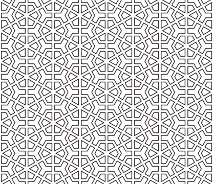 PNG seamless pattern. Transparent Background illustration. Seamless girih pattern. Seamless geometric pattern. Ornamental pattern.