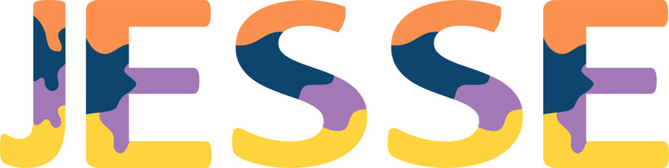 Jesse Colorful 3d Abstract Text name