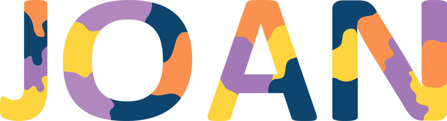 Joan Colorful 3d Abstract Text name