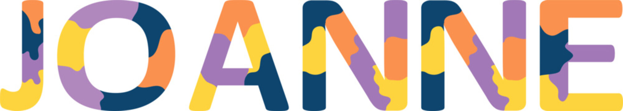 Joanne Colorful 3d Abstract Text name