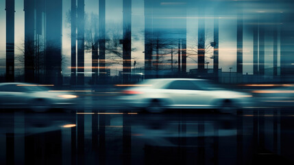traffic in the city, wallpaper