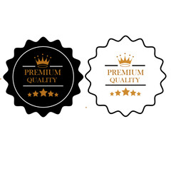 set of labels premium quality, premium icon