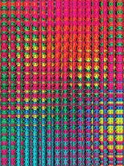 bright and vivid coloured textured grid pattern