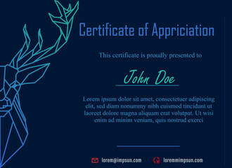 Naklejka premium Professional Achievement Certificate Template