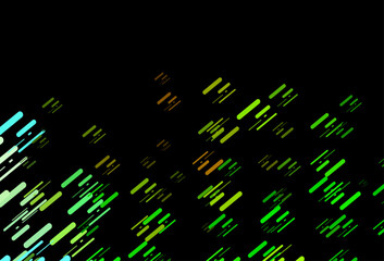 Dark Green, Yellow vector background with straight lines.