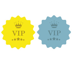 set of labels vip five stars, vip icon