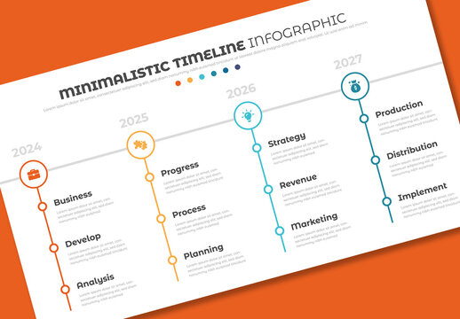 Minimalistic Timeline Infographic