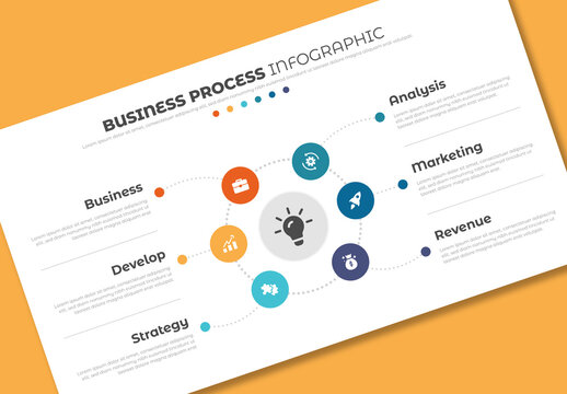 Business Data Process Infographic Layout
