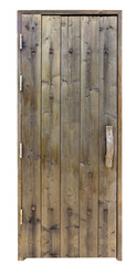 ancient wooden door isolated