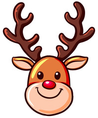 cute christmas element in cartoon style 