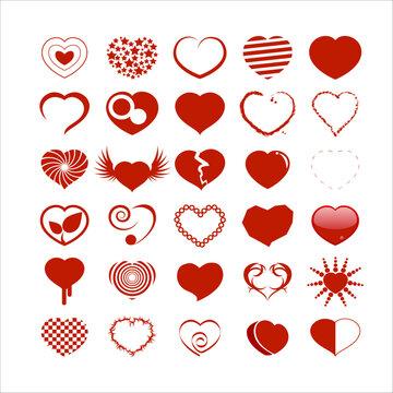 red color love design over white background vector illustration