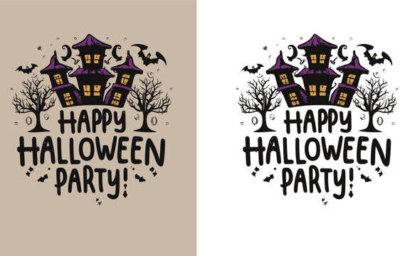 Halloween party t shirt design printable ready 