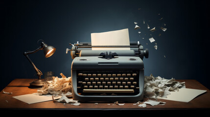 An old-fashioned typewriter 