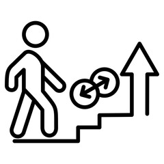 Obraz premium Career transition coaching icon