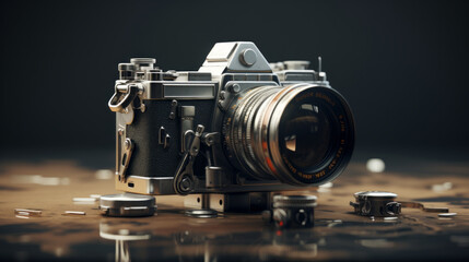 An old-fashioned camera