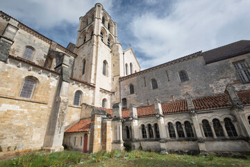 The ancient Abbey in Vézelay, Unesco World Heritage, a Benedictine and Cluniac monastery Burgundy, France