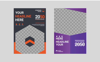 Modern business annual report template