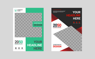 Modern business annual report template