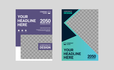 Modern business annual report template