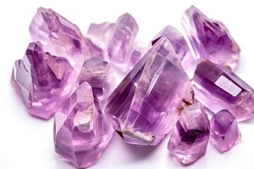 Amethyst Crystal Raw Stones on satin cloth, product photography, Manifestation, spiritual, background mockup