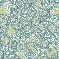 Floral Vector seamless paisley pattern.
