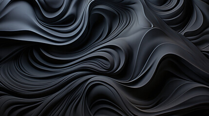 Fototapeta premium Intricate 3D geometric patterns unfolding within the ebony muscular fiber.