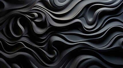 Intricate 3D geometric patterns unfolding within the ebony muscular fiber.