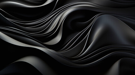 The interplay of ebony muscular strands, creating intricate 3D abstract geometries.