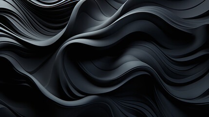 Dark, sinewy fibers moving in a complex, abstract 3D dance of geometric shapes.