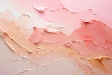 abstract pink peach paint creative background, trendy color of the year 2024 peach fuzz - obrazy, fototapety, plakaty