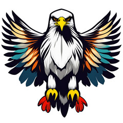 White-headed eagle, spread its wings and fly strong.