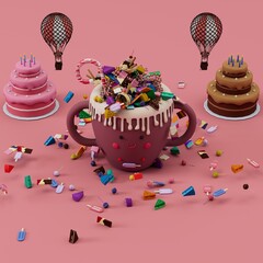 Cartoon Ice Cream_Square
( 3D Model , 3D Rendering , 3D Illustration )