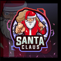 Santa Claus mascot. e sport logo design