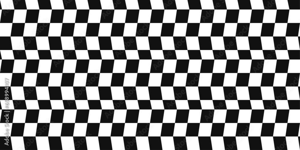 Poster Checkers pattern diagonal in both directions. Seamless illustration.