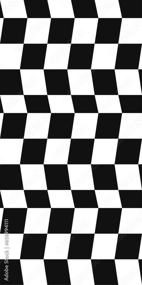 Poster Checkers pattern diagonal in both directions. Vector racing or checkers pattern. Seamless illustration.