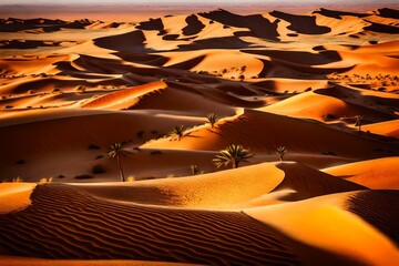 sunset in the desert